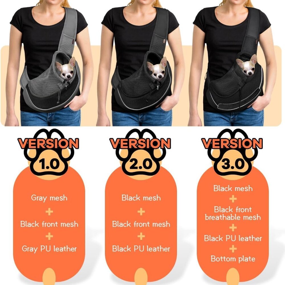 Pet Sling Carrier for Small Dogs & Cats - Picture 2 of 6